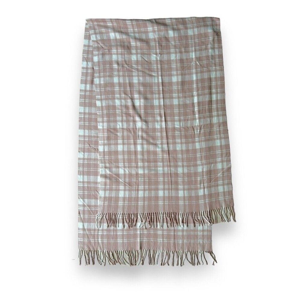 Winter Pink And Beige Scarf 84” X 24” Rectangular Scarve Unisex